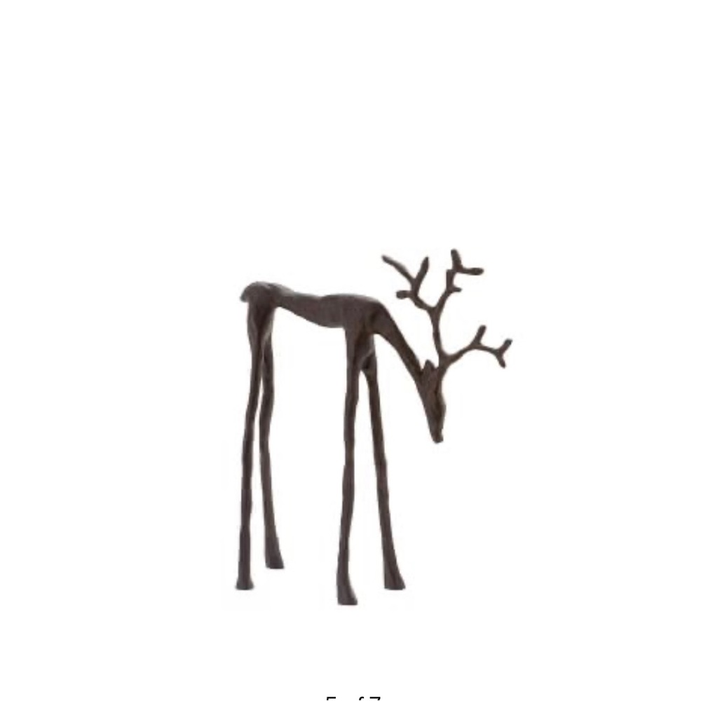 Pottery Barn Small Bronze Sculpted Reindeer